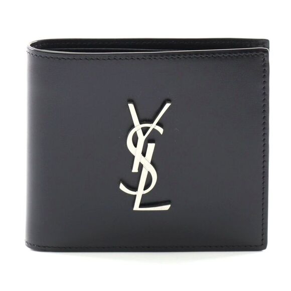 Saint Laurent Monogram Bifold Wallet Leather Black - Picture 1 of 5